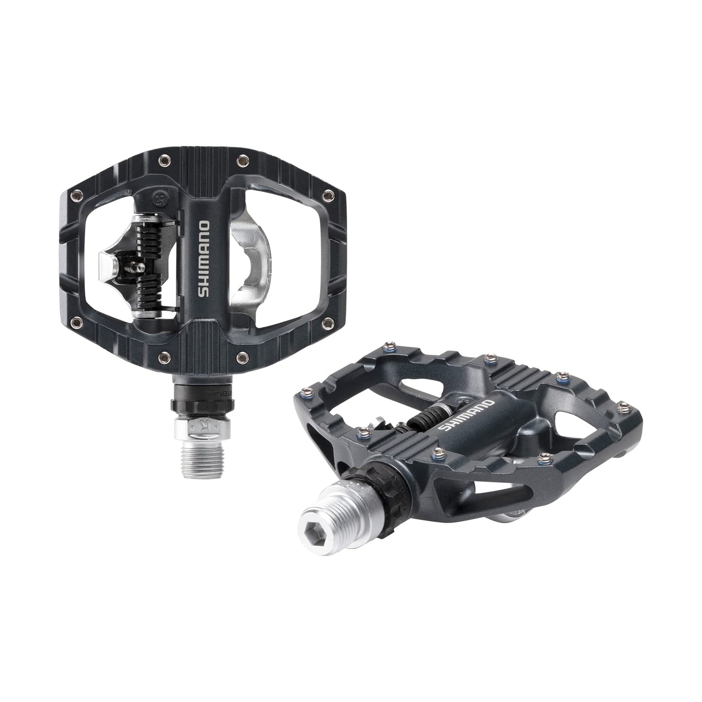 Shimano PD-EH500, SPD bike pedals, cleats set included, mountain bike, two-sided platform, metal