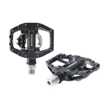 Shimano PD-EH500, SPD bike pedals, cleats set included, mountain bike, two-sided platform, metal