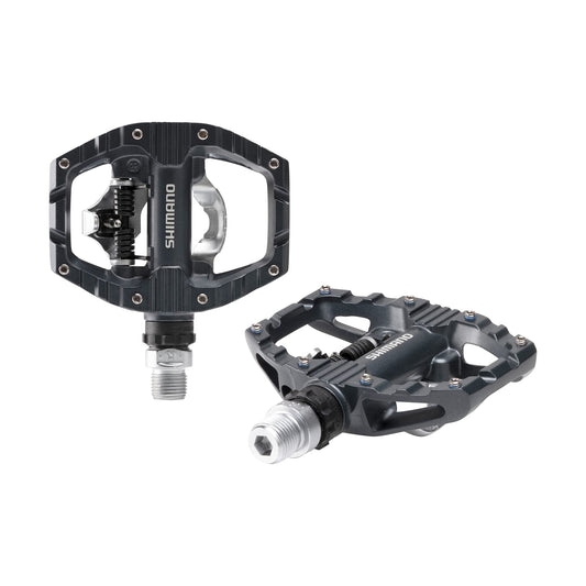 Shimano PD-EH500, SPD bike pedals, cleats set included, mountain bike, two-sided platform, metal