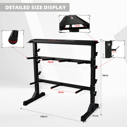 CCLIFE Dumbbell Rack Dumbbell Stand Weight Rack Barbell Rack Barbell Stand ZERRO