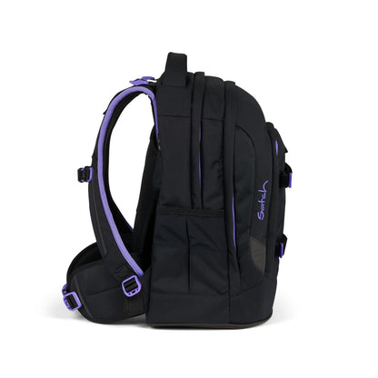 Satch Pack school backpack set 3-piece including pencil case and gym bag (Purple Phantom)