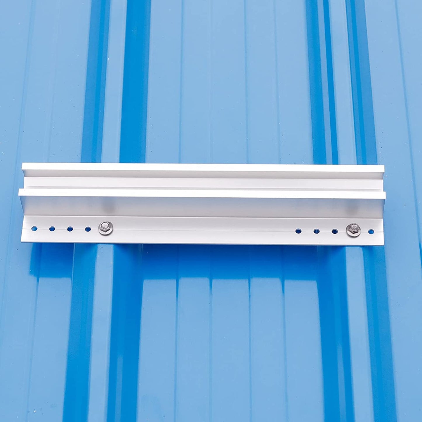 Solar Panel Mounting Kit, 400X400 Aluminum Solar Panel Mounting, with 4 Solar Panel Z Brackets and 2 Mid Clamps (30mm), Mounting Rail x 4 for 1 x Solar Panel