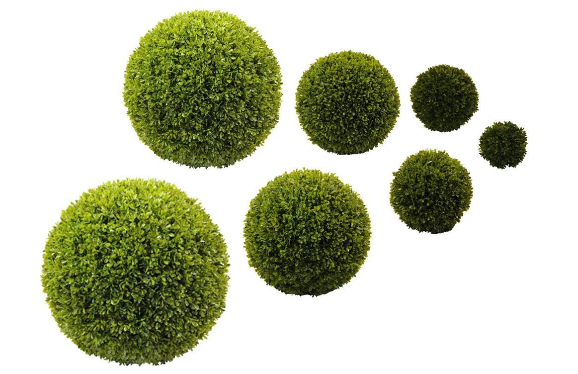 High-quality & Artificial Boxwood Ball - Small Boxwood Ball: Ø 20cm - Lifelike & Weatherproof - Dense Foliage & Natural Colors - Premium (Indoor & Outdoor)