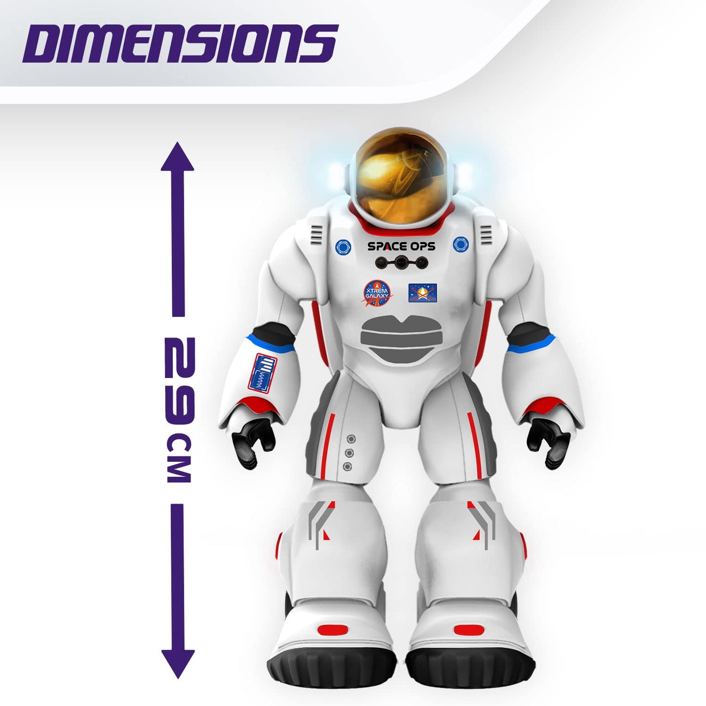 Xtrem Bots - Charlie the Astronaut | Robot Kids | Robot Toys | Programmable with up to 200 actions | Music from space | Toy for boys age 5+ | Gift for 5-year-old boy