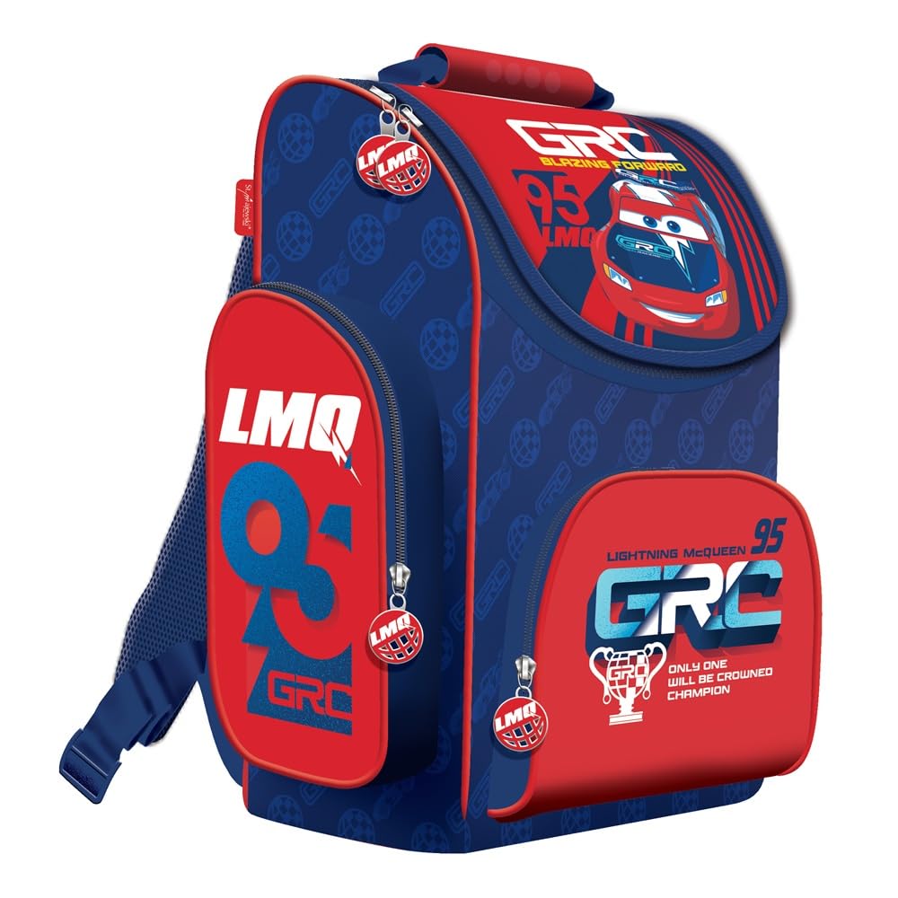 Disney Cars school bag for 1st graders for boys and girls · ergonomic backpack · school bag set (9 pieces with school cone)