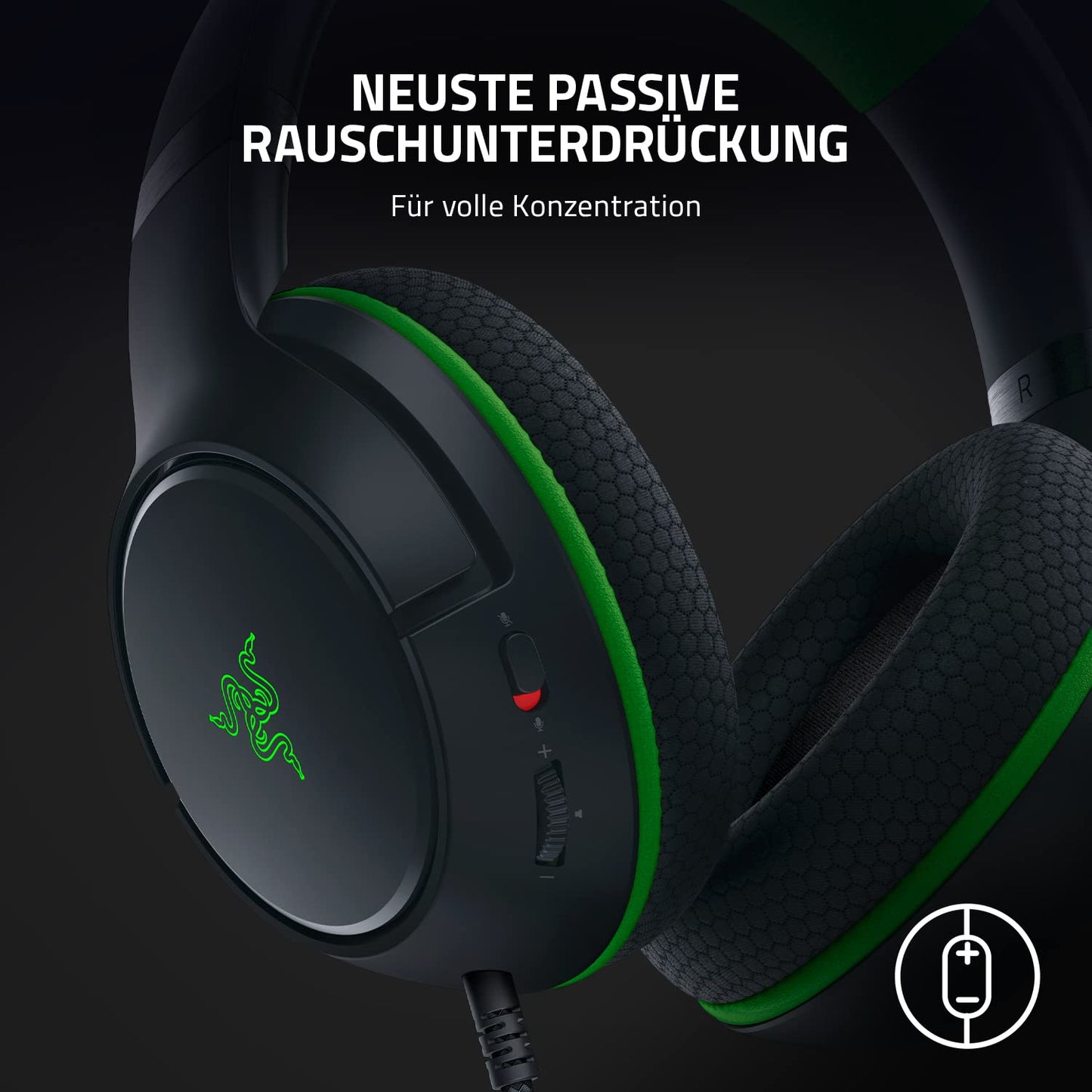 Razer Kaira X - Wired gaming headphones for Xbox Series X|S (TriForce 50mm drivers, HyperClear microphone, 3.5mm jack, cross-platform compatibility) Black