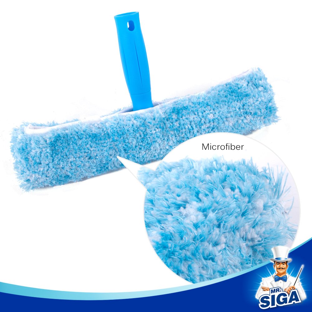 MR.SIGA Window Squeegee and Window Scraper Combo Set, 2 in 1 professional window cleaning kit, glass wiper for shower and glass door.