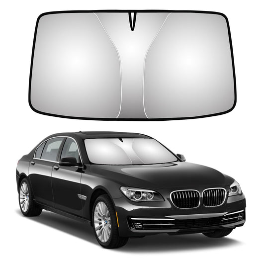 JOOLESER Car Windshield Sun Shade - Blocks UV Rays Sun Visor Protector, Sunshade to Keep Your Vehicle Cool and Damage Free, Easy to Use, Fits Windshields of Various Sizes (L)