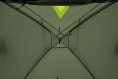 Explorer tent igloo 3 double roof dome tent with awning igloo tent 3-4 people 240 x 110 x 130 cm 1500mm water column weather-protected entrance outdoor hiking family camping green
