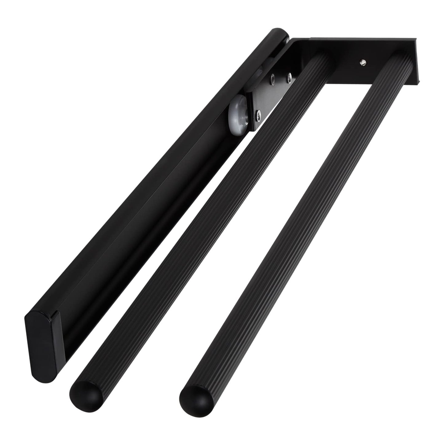 SOTECH aluminum towel holder TED 2-armed black matte (450-730 mm, extendable, rotatable) Telescopic extension suitable for bathroom or kitchen