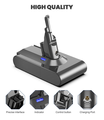6000mAh/6.0Ah battery for Dyson V8 Dyson SV10 V8 Absolute Animal Motorhead Fluffy Animal Exclusive Cordless Vacuum Handheld Cleaner