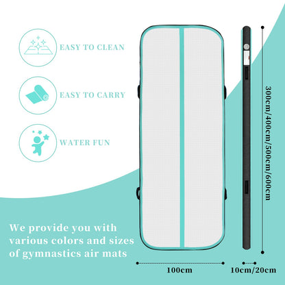 Air Track, Gymnastics Mat 3/4/5/6m Inflatable Tumbling Mats with Pump Training Fitness Yoga Mat for Home Outdoor