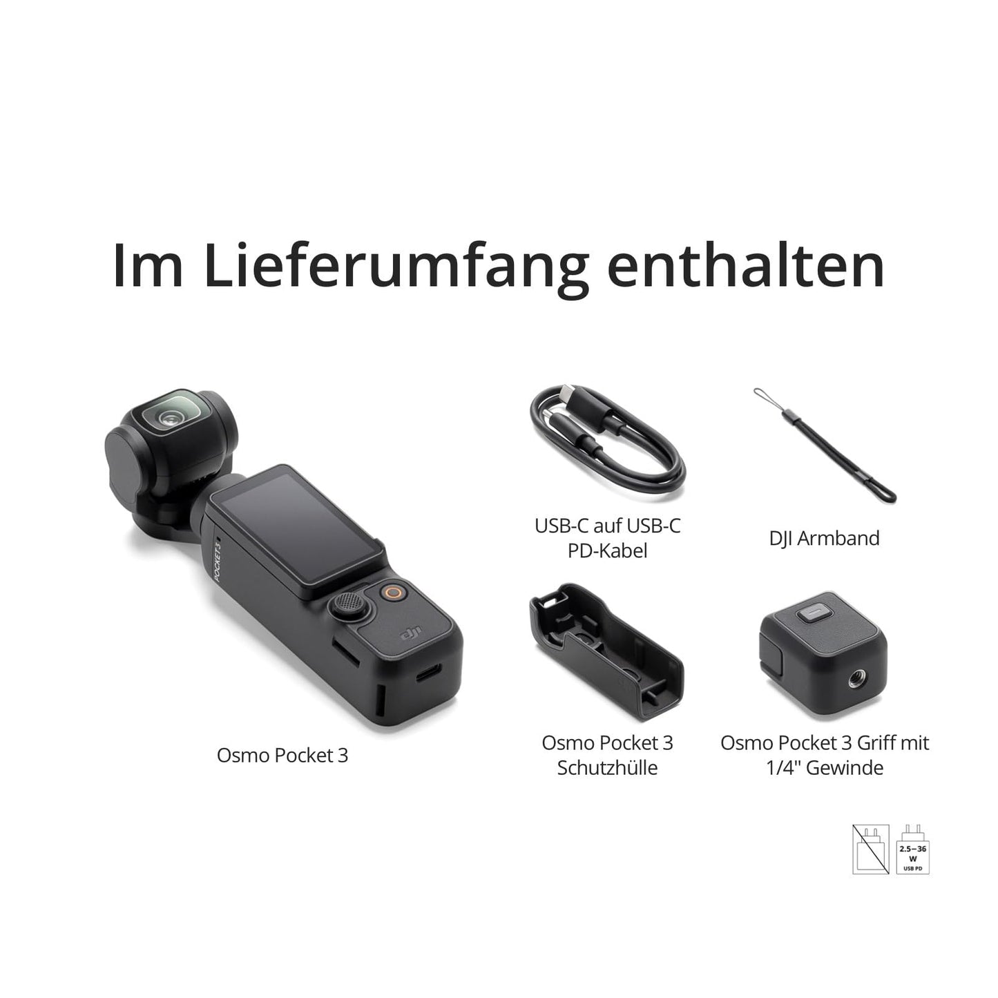 DJI Osmo Pocket 3, vlogging camera with 1-inch CMOS and 4K/120 fps video, 3-axis stabilization, fast focusing, face/object tracking, compact video camera for photography.