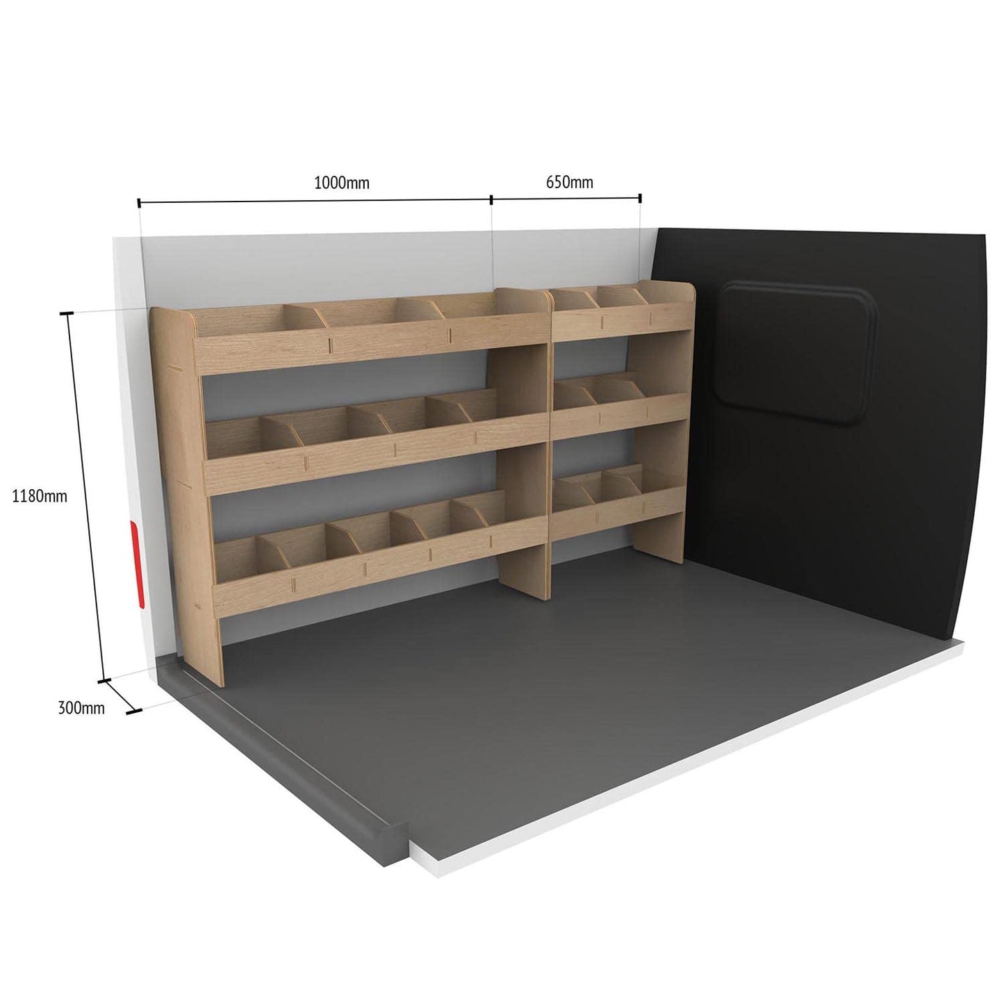 VANIFY - Compatible with Opel Combo L2 2019+ vehicle interior shelving, complete driver side shelf.