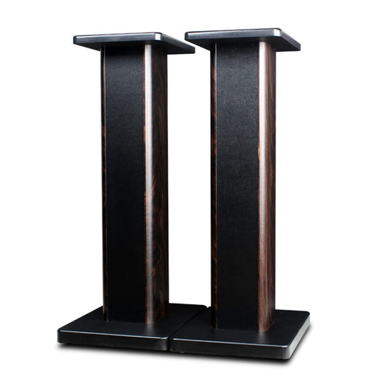 BQKOZFIN Speaker stand 90 cm high wooden speaker stand, 2-piece set, suitable for bookshelf speakers | HiFi and home theater surround sound, improved audio listening experience