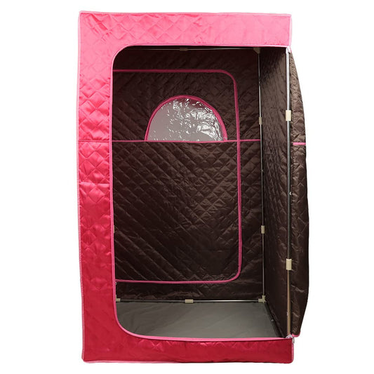 Portable sauna, mini steam sauna for home. Single portable sauna room can relieve fatigue, aid in weight loss, with remote control, timing, and temperature setting (100 * 80 * 170cm red).