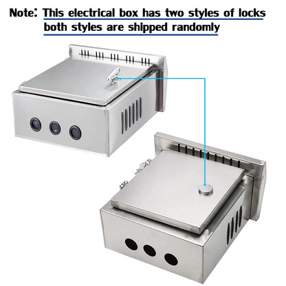 AXOTEN 304 Stainless Steel Control Cabinet Distribution Box 40X30X14CM Outdoor Waterproof, Wall Mounted Electrical Distributor