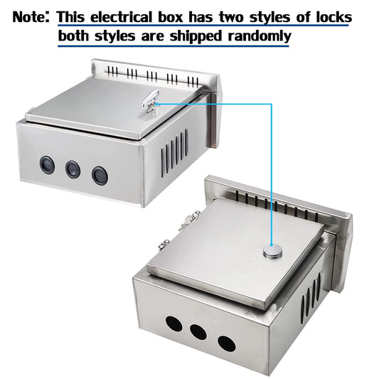AXOTEN 304 Stainless Steel Control Cabinet Distribution Box 40X30X14CM Outdoor Waterproof, Wall Mounted Electrical Distributor