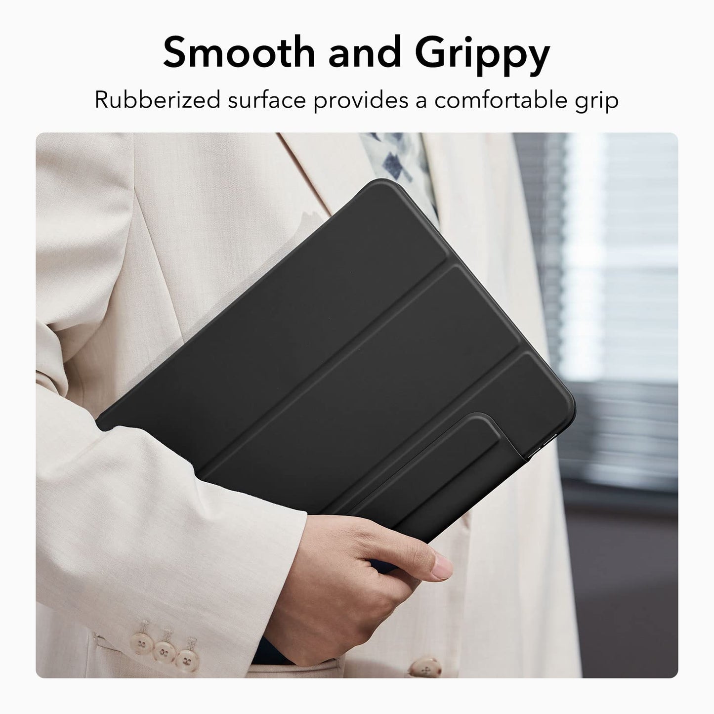 ESR iPad Pro 11-inch Case 2022/2021/2020 (4th/3rd/2nd Gen), Strong Magnetic Attachment, Trifold Stand Cover, Full Pencil 2 Support, Automatic Sleep/Wake, Black