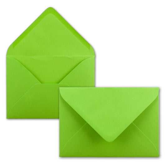 400x B6-17.5 x 12.5 cm envelopes - Light green - Gummed with pointed flap - 120 gsm - For wedding, greeting cards, invitations