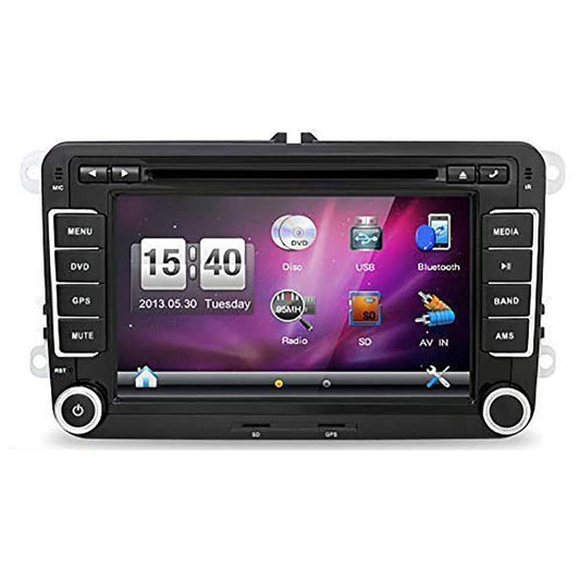 JOYX Wince 6.0 car radio fits VW Passat/Golf/Skoda/Seat - GPS 2 Din - Free rear camera Canbus - 7-inch - Supports Bluetooth USB CD/DVD steering wheel control RDS - With 8GB map card.