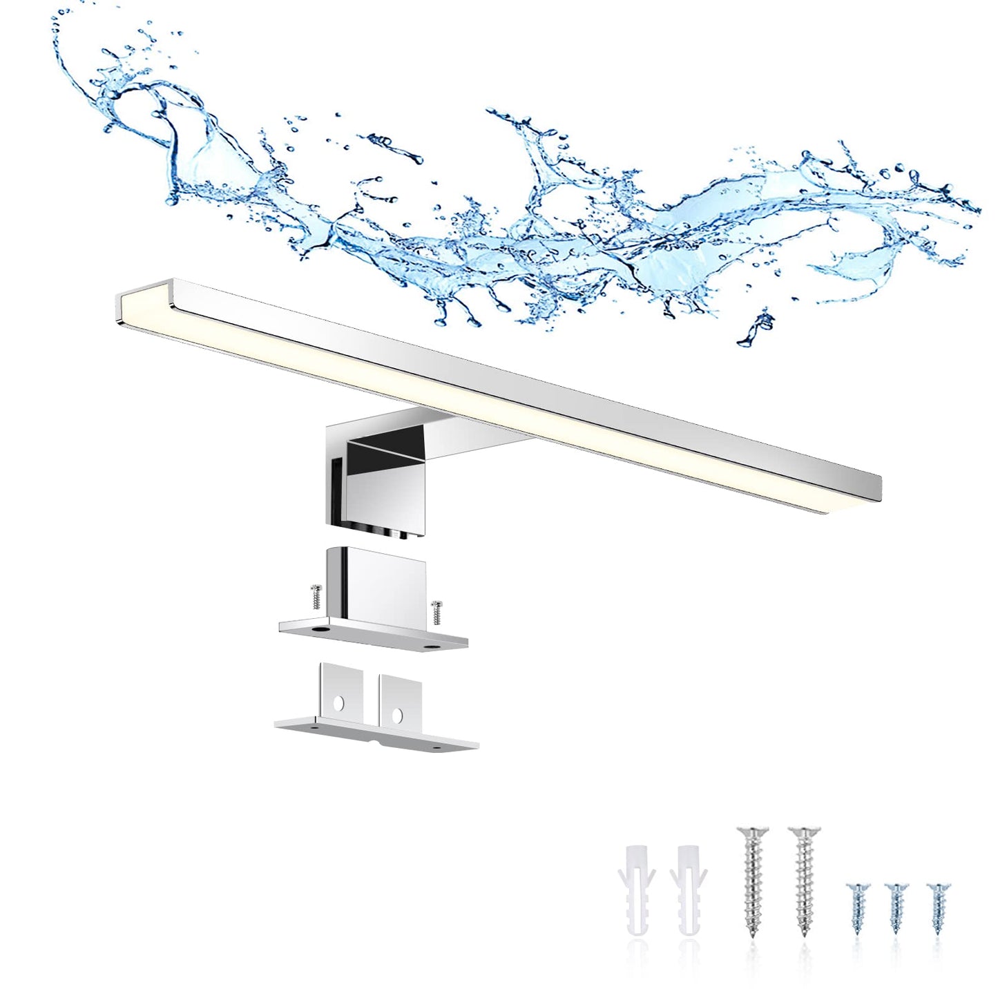 ERWEY 2 in 1 LED Mirror Light IP44 Bathroom Light Neutral White Makeup Light 230V Cabinet Light Mirror Cabinet Surface Mount Light Bathroom Clamp Light Wall Light (30cm 4000K 5W)