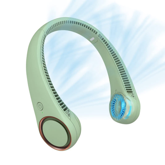 CIVPOWER Portable Neck Fan, hands-free fan, cooler, personal fan, 3 speed settings, USB powered neck fan for outdoor and indoor use, light green