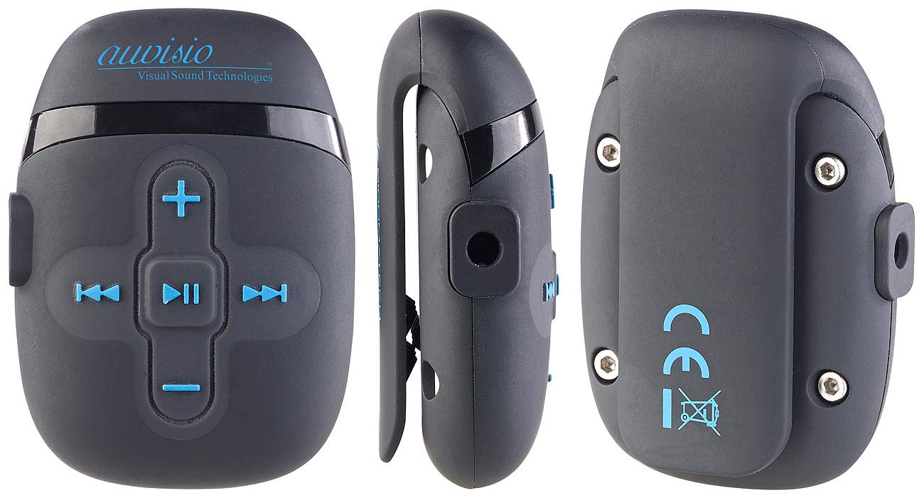 auvisio MP3 player waterproof: Waterproof sports MP3 player DMP-450.x8 with 8 GB storage, IPX8 (wireless waterproof MP3 player, swimming MP3 player, waterproof headphones)