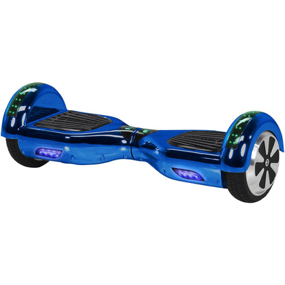 Robway W1 Hoverboard | ORIGINAL ® Hoverboards for kids, teenagers & adults - APP control - 2 x 350 Watt motors - Self-balance function - Bluetooth (Blue Chrome)