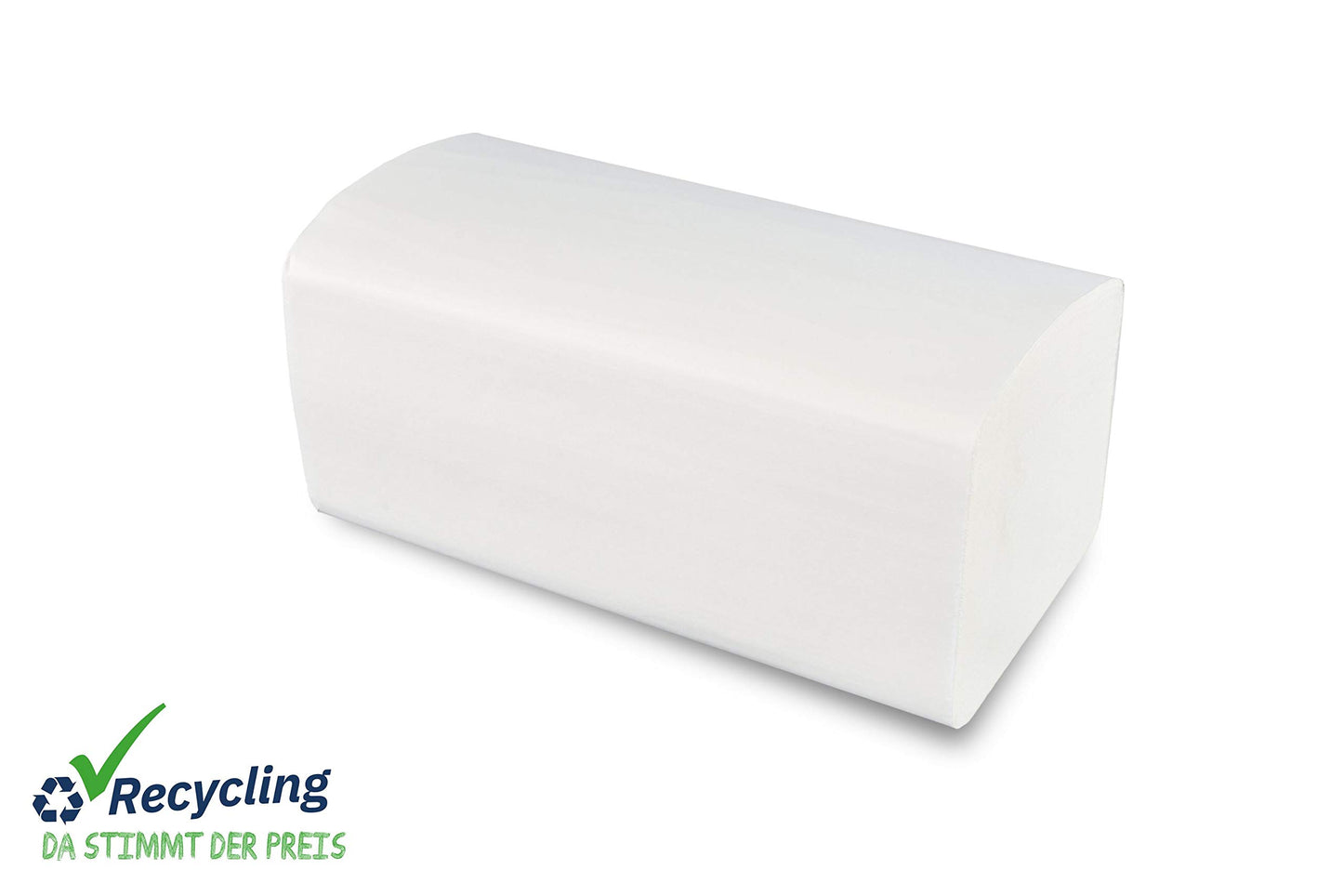 Hypafol paper towels for dispensers, white, 2-ply, 24x21 cm, 128000 sheets, 512 x 250 sheets, convenient V-fold for towel dispensers in toilets, offices, practices & studios.