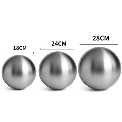 Köhko 3-piece stainless steel ball set-08 Ø 18-24-28 cm Decorative ball in brushed-matte stainless steel.