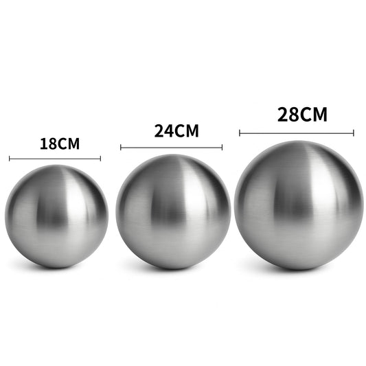 Köhko 3-piece stainless steel ball set-08 Ø 18-24-28 cm Decorative ball in brushed-matte stainless steel.