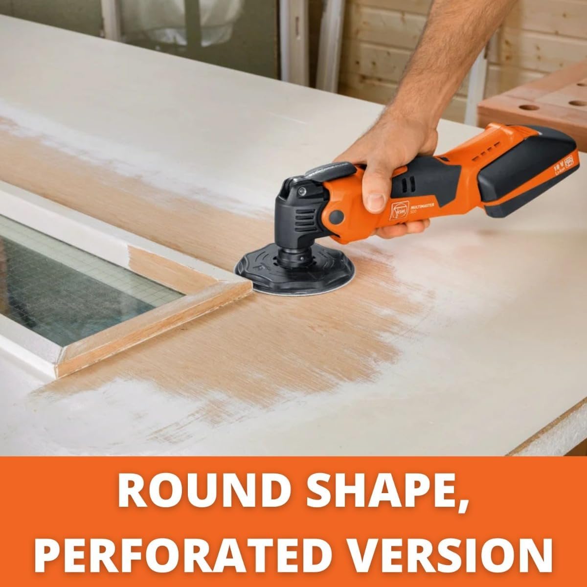 Fine sanding set (round shape, Starlock Plus attachment, perforated design, 1x sanding pad, 2x sandpaper grit 60, 80, 180) 63806195210