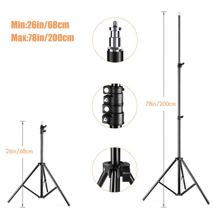 Andoer Softbox Photo Studio Set with Greenscreen, 2 x 3 meters photo studio background system, 3 softboxes, 3 x 85W 2800K-5700K photo lamps for video recording portrait photography.