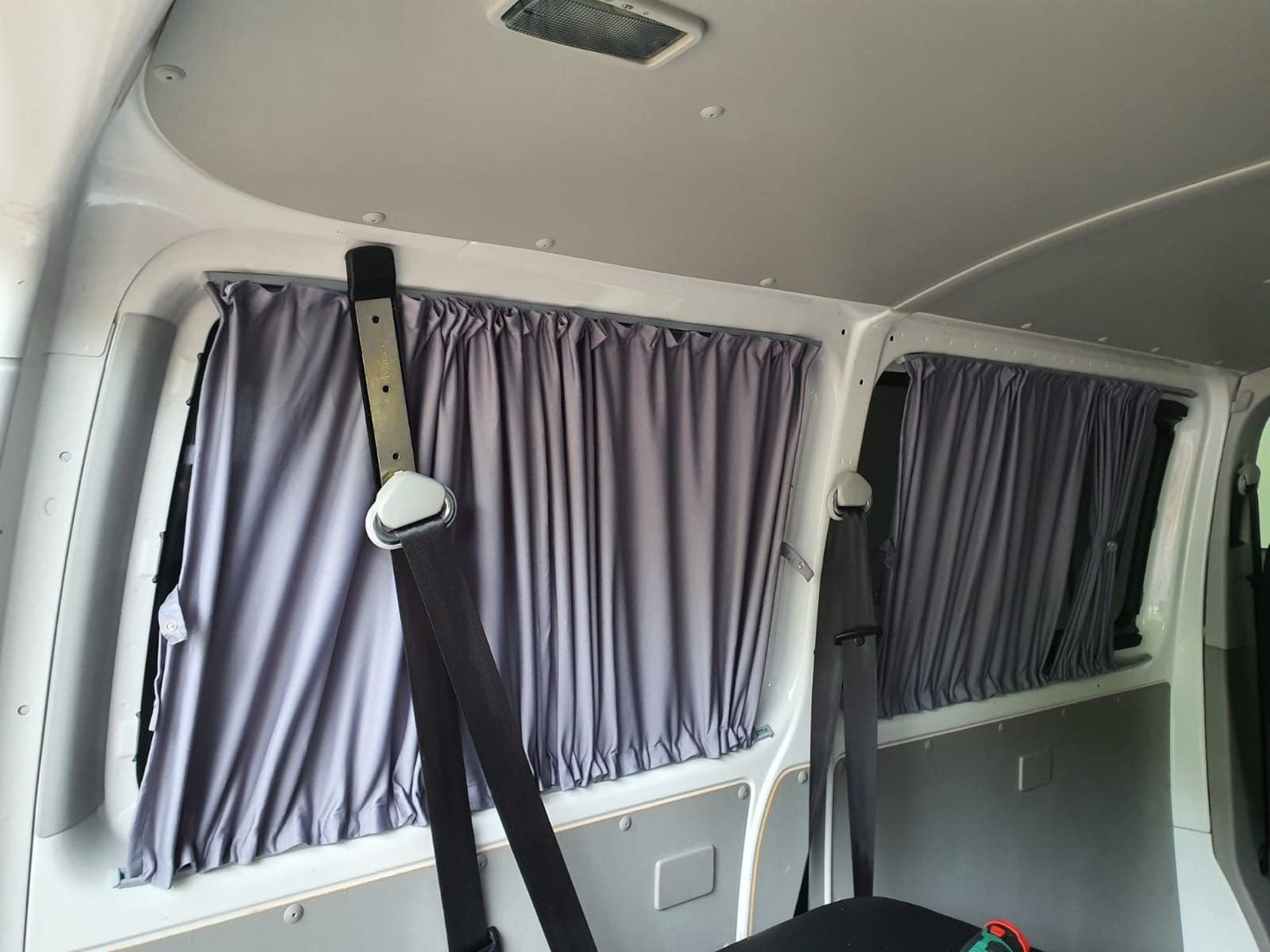 BREMER SEAT COVERS custom made curtains curtains sun protection compatible with VW T5 T6 T6.1 Transporter Caravelle long wheelbase with tailgate in grey camping accessories motorhome accessories camper curtain set 718