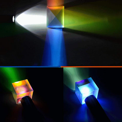 3 pieces 2 cm optical glass X-Cube prism RGB dispersion prism for physics and decoration Same size