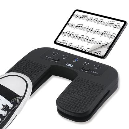 Tavsou Bluetooth Page Turner Pedal for tablets smartphones rechargeable silent (Plus)