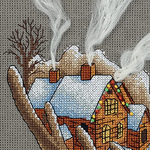 PANNA - Cross stitch kit - Christmas elk - ZM-7103 - Adult stitching - Aida fabric - 33 x 28 cm - DIY kit