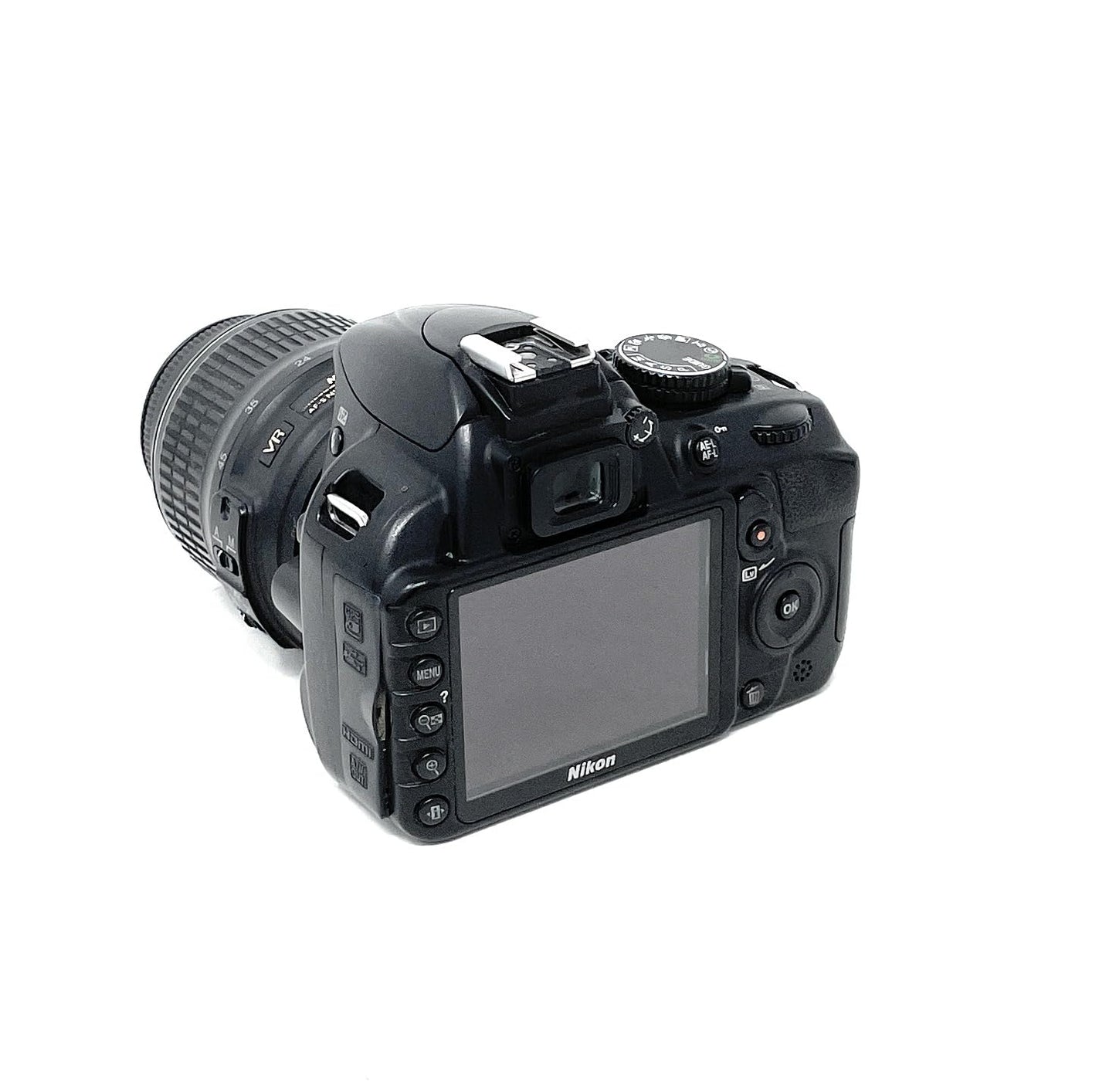 Nikon D3100 SLR digital camera (14 megapixels, Live View, Full HD video function) kit including AF-S DX 18-55 VR lens black.