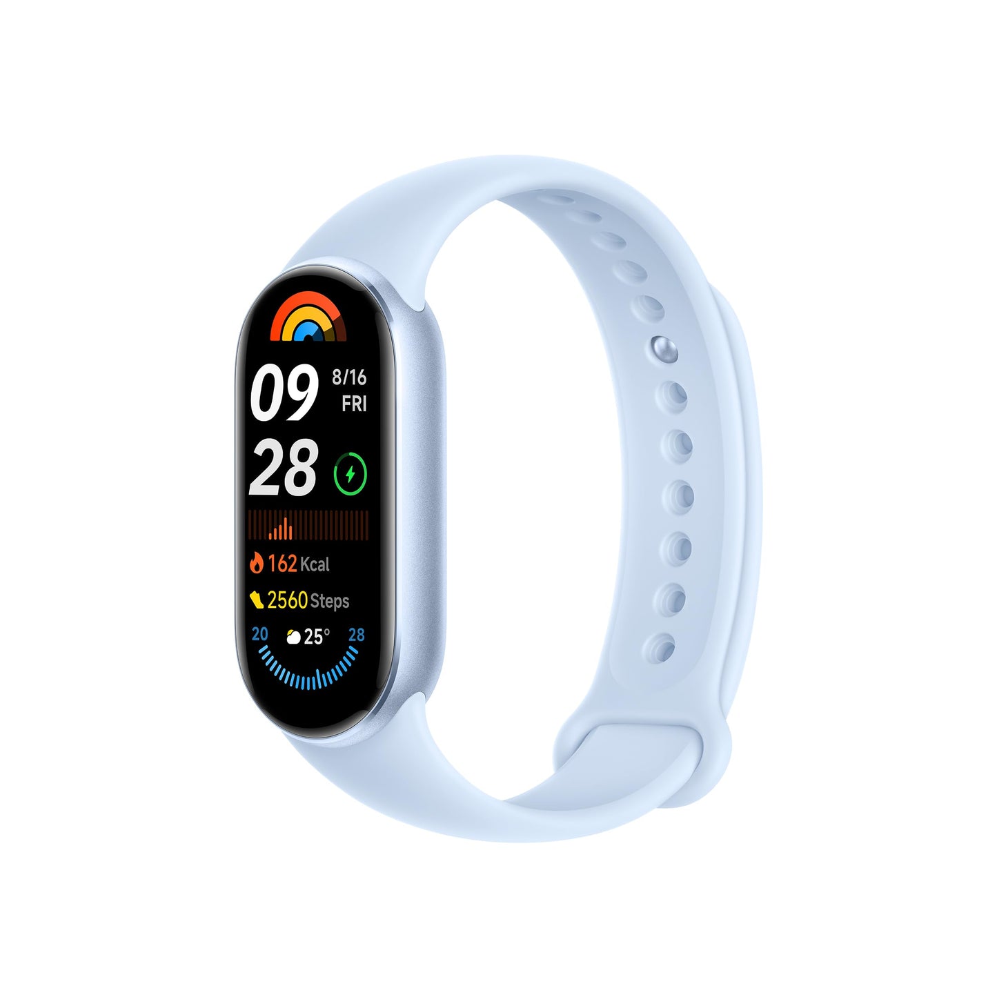 Xiaomi Smart Band 9 Fitness Tracker with AMOLED Display (1200 Nits), SpO2 Tracking, Sleep and Heart Rate Monitor, Notifications, 5ATM Waterproof, Mi Fitness App, Arctic Blue.