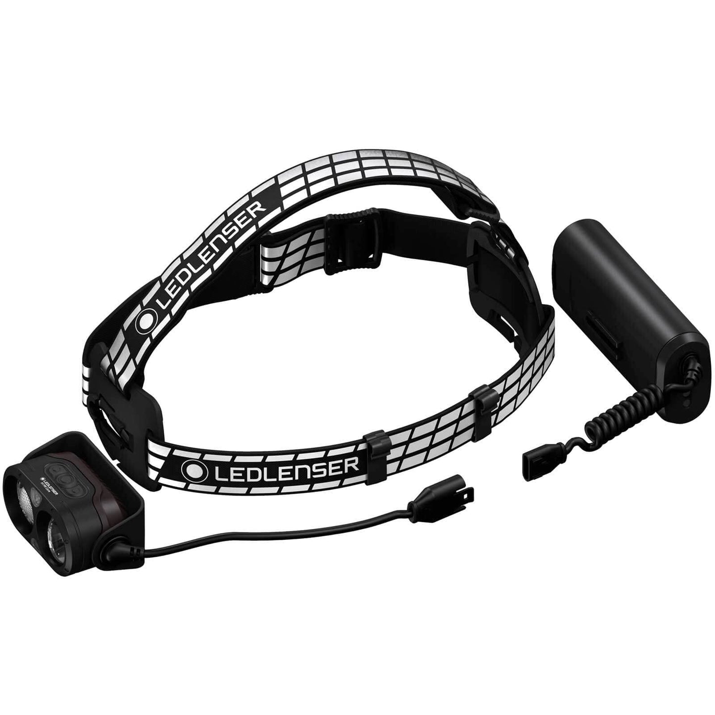 Ledlenser H19R Signature Premium Headlamp LED, rechargeable, with red light, waterproof IP67, 4000 lumens, Bluetooth remote control, beam distance 330m, USB magnetic charging cable, helmet mount, Outdoor MTB