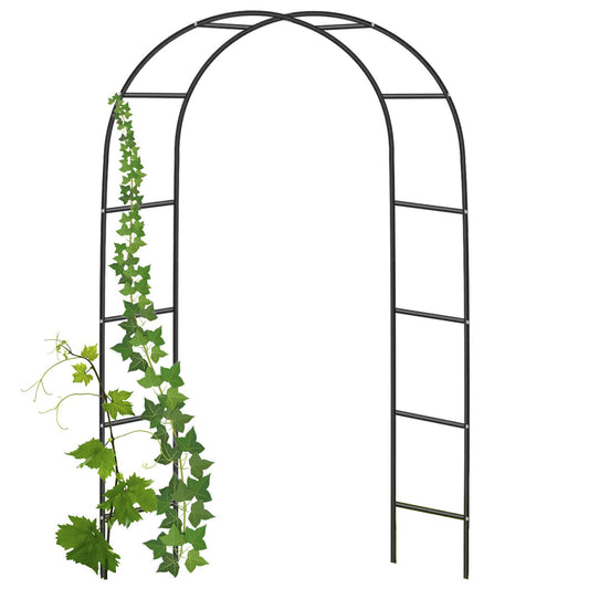 Rose arch, garden arch, metal rose arch, flower arch, gate arch, climbing frame, steel frame climbing rose arch, romantic vine arch, rose support, steel climbing aid, weatherproof garden decoration rose arch.