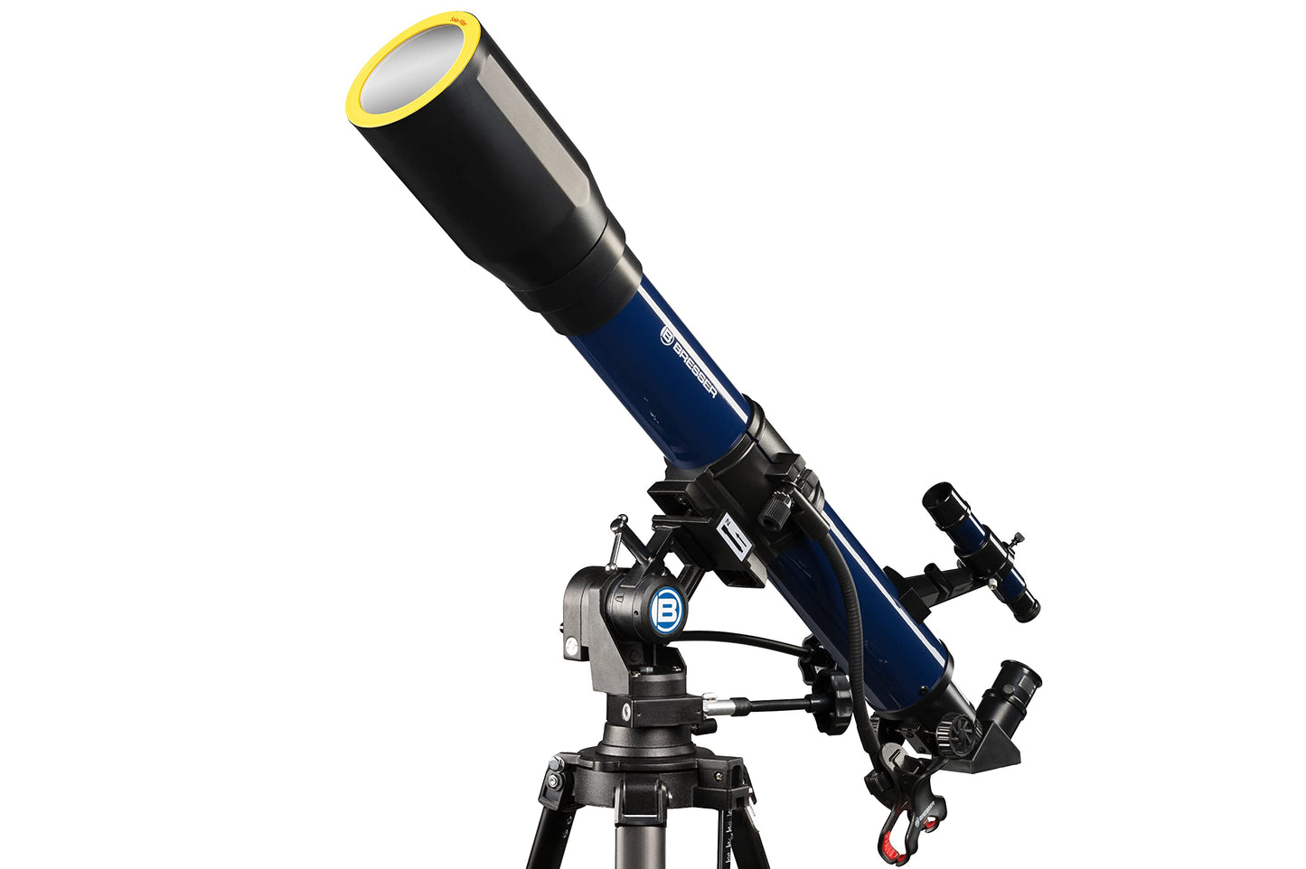 Bresser Telescope SKYLUX Lens Telescope 70/700mm with Smartphone Holder and Sun Filter, navy blue, 9618760LC1000