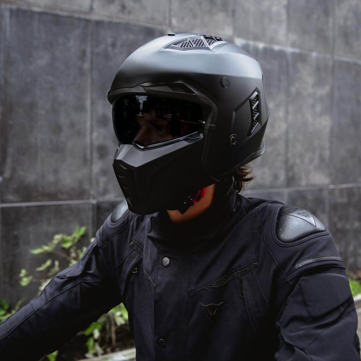 VINZ Shuto Jet helmet / Streetfighter helmet | ECE 22.06 approved | Scooter helmet with sun visor | Jet helmet with removable chin guard - Matte Black