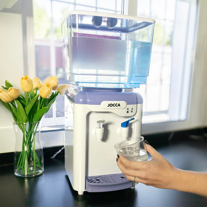 Jocca water dispenser with 7 liter tank, cooling system 10-15°C, BPA-free, White-Purple.