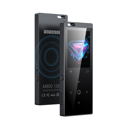 128GB MP3 Player Bluetooth 5.2, DODOSOUL MP3 Player with Headphones, FM Radio, Voice Recorder, Mini Design, HiFi Sound, E-Book Reader, Photo Album, Ideal for Sports, Speaker