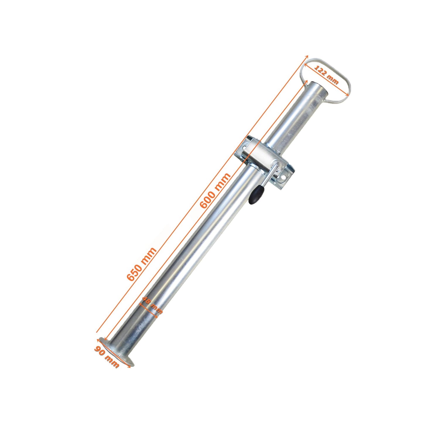 The Drive | 2X Trailer Stabilizers with Clamp Holder for Car Trailers | Jack Stand | Drop Leg Jacks | Trailer Support | Length: 600mm Ø: 48mm