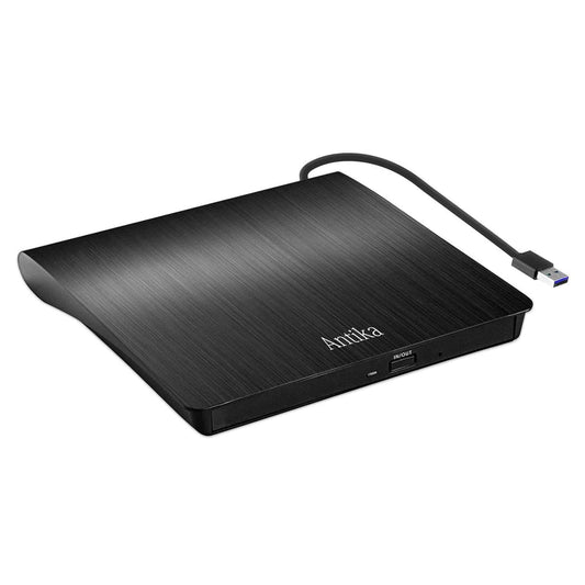 Antique External DVD Drive CD DVD Burner Player USB 3.0 Writer DVD/CD +/-RW CD Drive for Laptop Desktop with Mac/OS/Linux/Win11/Win10/Win8/XP.