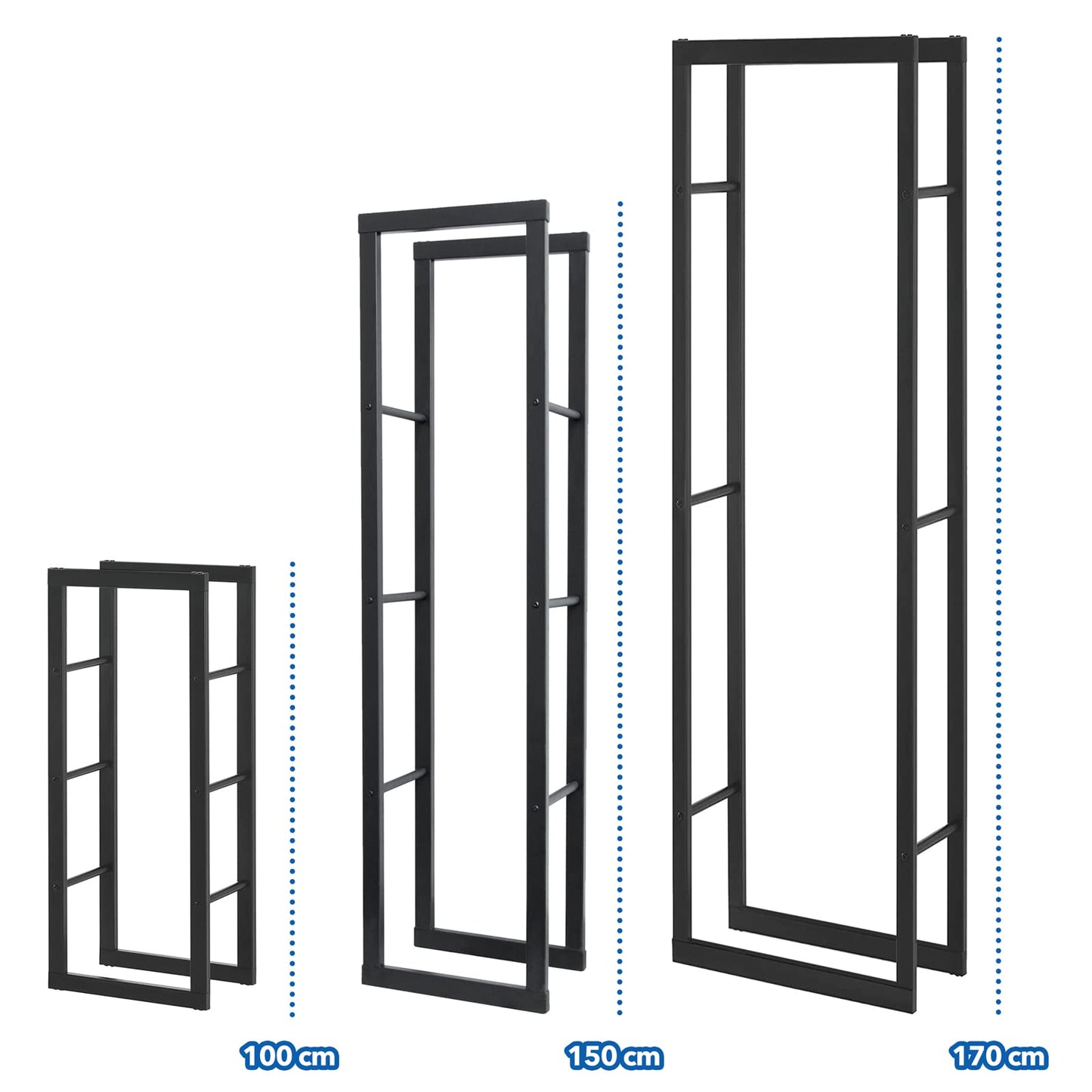 KARAT indoor & outdoor firewood rack - wood stacking aid (Crete, 100 x 25 x 40 cm)
