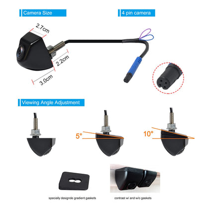 PARKVISION HD car backup camera with 142° wide angle, excellent night vision, metal housing, optional parking lines. Easy to install for added safety while reversing.
